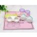 Owlkay Contact Lens Storage Container - Mini Colored Box for Women | Pink & Yellow - Buy Online on GoSupps.com