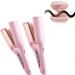 French Wave Curling Iron - Rommantic Water Ripple Egg Roll French V Curling Wand 32mm Adjustable Temperature Hair Curler (2 PCS - B)