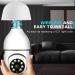 360 Degree PTZ Wireless WiFi Light Socket Camera with Floodlight & Night Vision - 64GB Micro SD Card - 2.4Ghz/5Ghz - White - Buy Online on GoSupps.com