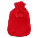 Voiakiu only heat bottle covers - 2 liters of ultra -high artificial plush fur coating for hot wat Packs - winter warmer for women and children (only covers) red
