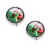 (Gingerbread Man Candy) Round Pill Box 3 Compartment Pill Box Mini Decorative Pocket Purse Portable Travel Medicine Tablet Vitamin Holder Organizer Pill Case