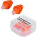 Swimming Ear Plugs - Reusable Waterproof Silicone Noise Reduction Earplugs for Swimming & Sleeping | Orange + PP Box - Buy Online on GoSupps.com
