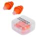 Ear Plugs for Sleep Reusable Ear Plugs Waterproof Silicone Earplugs Noise Reduction for Swimming Sleeping (Orange+PP Box)