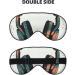 Shop Headphone Pattern Printed Soft Eye Mask - Zero Eye Pressure Blackout Travel Sleep Mask for Ultimate Comfort - Buy Online on GoSupps.com