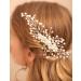 Deniferymakeup Pearl Hair Comb Wedding Hair Comb Pearl Hair Piece Headpiece for Brides Bridal Bridesmaids Crystal Hair Comb for Wedding Hairstyles - Buy Online on GoSupps.com