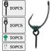 Fysl 140-Piece Fishing Hook Set | Includes 40 Thread Bait Screws & 100 Hook Stoppers | Circle & Oval Jig Hooks for Ultimate Fishing Gear - Buy Online on GoSupps.com