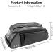 WOTOW Bike Reflective Rear Rack Bag - 8L Water Resistant Saddle Panniers for Cycling - Black - Buy Online on GoSupps.com