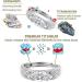 Magnetic Lymphatic Titanium Ion Ring Magnetic Lymphatic Titanium Ion Moissanite Diamond Ring Adjustable Size Moissanite Magnetology Lymphvity Ring (Silver+Green 4.8MM) Silver+green 4.8MM - Buy Online on GoSupps.com