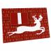 3dRose Letter I Monogram Christmas White Reindeer Deck The... - Desk Pad Place Mats (dpd-262647-1)