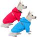Hualisiji dogs hoodie dogs sweatshirt fleece sweater dog chihuahua sweater warm and light with a soft texture easy to wear and light colors (XXL red+blue) XXL 2PCs red+blue