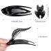 Aileam 6PCS Flat Claw Clip French Concord Hair Clip Set for Women - Large Grip Hair Accessories for Thick & Thin Hair - Clear Brown and Black - Buy Online on GoSupps.com