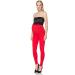 SOFTSAIL Maternity Leggings Pregnancy Pants Cotton Trousers with Belly Support Over Bump High Waisted Stretchy Soft Women Maternity Clothes Pregnancy Wear 18 Red