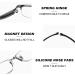 Half-Frame Foldable Magnetic Closure Blue Light Filter Reading Glasses for Men & Women - Anti-Blue Computer Glasses Gray 4.0x - Buy Online on GoSupps.com