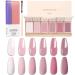 Solid Cream Gel Polish Set 6 Colors Pudding Gel Nail Polish Palette with Nail Brush Pink Solid Gel Polish UV Manicure Nail Art Kit Soak Off Portable Gift for Mom/Girls/Friend DIY Home #5