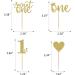 24 PCS 1st Birthday Cupcake Toppers Glitter Sweet One Cupcake Picks for First Birthday Party Baby Shower Cupcake Decorations Supplies Gold - Buy Online on GoSupps.com