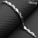Vicmag Lymphatic Drainage Magnetic Bracelet for Women - Ultra-Strength Titanium Steel Silver & Black Leaves Design - Perfect Gift! - Buy Online on GoSupps.com