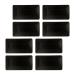 Qialexicon 8Pcs Disposable Plates Cake Plates Durable Cake Tray Foil Rectangular Paper Plates for Catering Cafe Dining Decorations Party Black