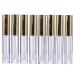 Lhbfcy Travel Accessories Sample Balm Bottles Empty Lip Gloss Bottle Set DIY Lip Gloss Bottles Lip Balm Container Tube Lip Gloss Tubes Vials Containers For Travel And Home Use 8pcs(Golden)
