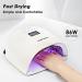 Professional Rechargeable UV LED Nail Lamp - 4 Timer Settings 18000mAh Battery Life - JC22 (White) - Buy Now for Fast International Shipping - Buy Online on GoSupps.com