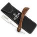 Buy Kutting Edge Professional Straight Edge Razor - Brown Wood Handle Comes with 10 Derby Double Edge Blades - Perfect for Barbers & Shaving Enthusiasts - International Shipping Available - Buy Online on GoSupps.com