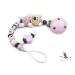 Personalized KleinerStorch Pacifier Holder for Girls | Cute Pink Bear & Heart | Perfect Baby Gift for Birth & Baptism - Buy Online on GoSupps.com