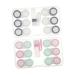 Solustre Box with 2 sets of contact lens container cubes contact lens tweezers kit storage set for contact lens holder transparent plastic container plastic macaron organizer as shown 16x10cm