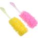Minkissy 6 Pcs Long Handle Bath Brush & Loofah Set - Perfect for Shower Body Scrubbing & Bathing | 43x12cm | Durable Sponges for All Skin Types - Buy Online on GoSupps.com