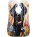 Flower Black Dog Beard Bib Apron - Ultimate Beard Hair Catcher for Men | Ideal Father's Day Gifts Anniversary & Christmas for Dad & Husband - Buy Online on GoSupps.com