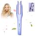 Automatic Curling Iron 1.25 inch Professional Automatic Rotating Hair Curler with 4 Temps for Effortless Waves and Beach Curls Dual Voltage Fast Heating Auto Hair Curler Wand for Hair Styling Bluish Violet