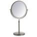 9-Inch Vanity Mirror with 5x Magnification  Nickel Finish  Telescopes From 16 to 21 High
