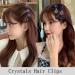 Sparkling Crystals Hair Clips Set - 4PC Women's Barrettes & Four-Leaf Flower Clip with Small Clips - Stylish Hair Accessories for Girls with Thick Hair - Buy Online on GoSupps.com