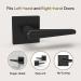 Modern Matt Black Dummy Door Lever Set - 2 Piece Handle for Cupboard & French Doors - Square Design Left/Right-Handed 2 Pack - Buy Online on GoSupps.com