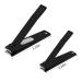 JAZZZNAP Black Nail Clippers Set - Ultra Sharp Fingernail & Toenail Clipper with Curved Blade Edge - 2 Count - Buy Online on GoSupps.com