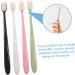 Housoutil 4-Piece Soft Toothbrush Set - Extra Soft Natural Bristles & Peppermint Candy Flavor - Ideal for Travel - Color-Sorted - Buy Online on GoSupps.com
