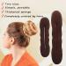 Cuhza 4-Piece Magical Hair Knot Set - Upgraded Hair Bun Maker Clips | Donut Styling Tool (2 Large 2 Small) - Perfect Hair Twist Curler & Holder (Brown) - Buy Online on GoSupps.com