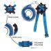 Dongker Turtle Harness and Leash | Adjustable Leather Turtle Control Rope for Walking Pet Turtles - L Blue - Buy Online on GoSupps.com