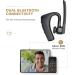 Bluetooth Single-Ear Earpiece | CVC8.0 Noise Cancelling Wireless Headset for iPhone & Android | Hands-Free Earphone for Driving & Business - Black - Buy Online on GoSupps.com