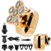 Head Shavers for Bald Men 6 in 1 Cutter Clipper Shaver For Men 6 Floating Head Waterproof Electric Razor Multifunction LCD Display Rechargeable Trimmer (Color : Golden)