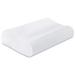 Memory Foam Contour Pillow, Neck Support Cervical Bed Pillow for Sleeping, Side Sleeper - Relieve Neck Pain with Washable Zippered Soft Cover White 23.6Lx13.7Wx(3.5"-4.3")H