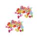 EXCEART Acrylic Pacifier Comfort Pacifier Dental with Grip Ring for Toddlers Gift 80 Pieces (Mixed Colored) As Shown 1