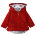 famuka Infant Winter Baby Girls Coat Jackets Thick Fleece Lined Cute Ruffled Outwear 18 Months Red