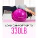 TOMSHOO Anti-Burst Yoga Ball 55CM Pink with Air Pump - Stability Balance Ball for Pilates, Barre, Physical Fitness Exercise - Buy Online on GoSupps.com