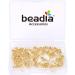 BEADIA 14K Gold Plated End Caps 3x6mm - 200pcs | Non Tarnish Jewelry Making Findings - Buy Online on GoSupps.com