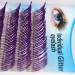 Glitzer Eyelash Extensions | Colorful C Curl 0.15mm Glitter Shimmer Fake Lashes - Silver/Purple Individual Makeup - Buy Online on GoSupps.com