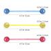 Buy Besportble Butterfly Ball Hair Rings - 3 Pairs of Elastic Hair Bands | Handmade Women's Hair Accessories | Colorful Hair Clips for Girls - Buy Online on GoSupps.com