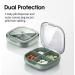 Travel Pill Organizer & Small Pill Box - 4 Compartments Daily Medicine Case | Vitamin & Supplement Storage (Two Pack Green - Buy Online on GoSupps.com