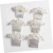 Beaupretty Pearl Hair Barrettes Headpiece Pearl Clip Rhinestone Combs Clips Side Headpiece Leaf Flower Bride Clip Bridal pin Pearl Hair Clip Size 5 Silver - Buy Online on GoSupps.com
