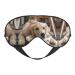 Cute Dog Bone Bowl Woof Paw Print Unisex Sleeping Eye Mask Soft Comfortable Light-Blocking Eye Mask