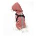 Petcute dog rain jacket rain jacket with dishes windproof waterproof dog coat with reflective stripes adjustable dog rain jacket with hood for small medium -sized and large dogs 3xl rose red