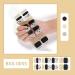 NCTCITY Gel Nail Polish Strips Stickers 20 Full Wraps Semi-Cured Nail Art Sticker Waterproof Self-Adhesive Gel Stickers Decals with Nail File for Cute Women Girls (Black White Gold) Bss-0055 - Buy Online on GoSupps.com